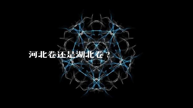 河北卷还是湖北卷?